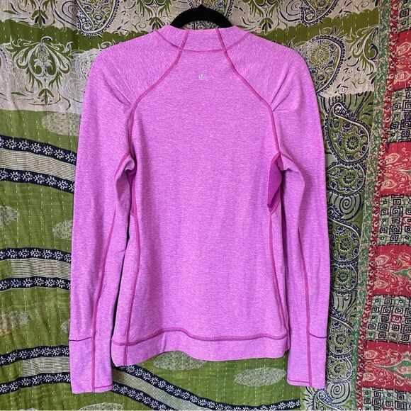 Lululemon Heathered Ultraviolet Think Fast Long Sleeve Size 8 - Picture 9 of 15